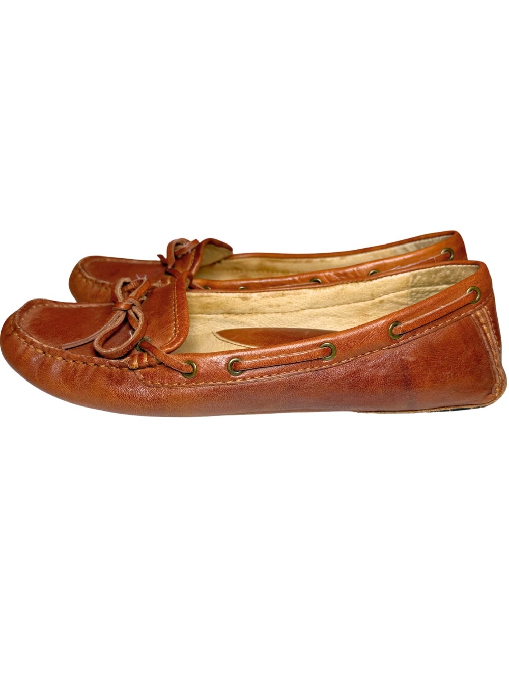 Frye Leather Reagan Campus Driver Moccasin Loafers Brown Women’s Size 7 - Picture 6 of 11